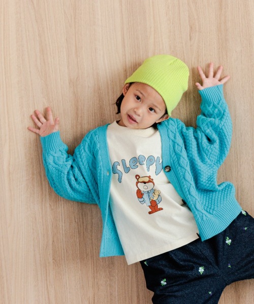 LOWRYS FARM（ローリーズファーム）の「オリジナルアートプリントＴシャツロングスリーブ　972444（Tシャツ/カットソー・キッズ・チャコールグレー/アイボリー/ホワイト・110cm/120cm/130cm/140cm/150cm）」の6枚目の写真