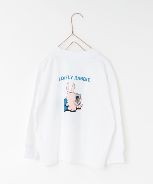 LOWRYS FARM（ローリーズファーム）の「オリジナルアートプリントＴシャツロングスリーブ　972444（Tシャツ/カットソー・キッズ・チャコールグレー/アイボリー/ホワイト・110cm/120cm/130cm/140cm/150cm）」の10枚目の写真