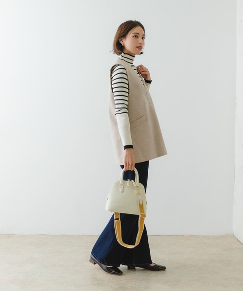 RODE SKO（ロデスコ）の「テープショルダー2WAYバッグ（ショルダーバッグ・レディース・ブラック/グレー/オフホワイト・ONE）」の19枚目の写真