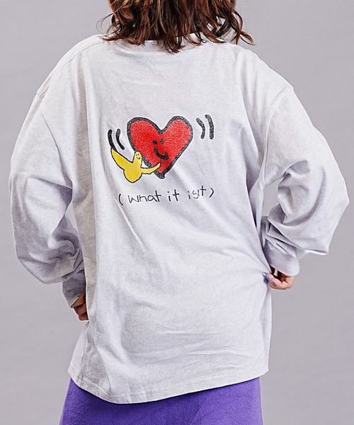 （What it isNt）ART BY MARKGONZALES（ワットイットイズント）の「(What it isNt)ART BY MARKGONZALES/ワット イット イズント マークゴンザレス オーバーサイズロンT ロゴロンT バックロゴ ピグメントT DESI 2H7-63394（Tシャツ/カットソー・レディース・ブラック/チャコールグレー/ライトグレー・L/M）」の6枚目の写真