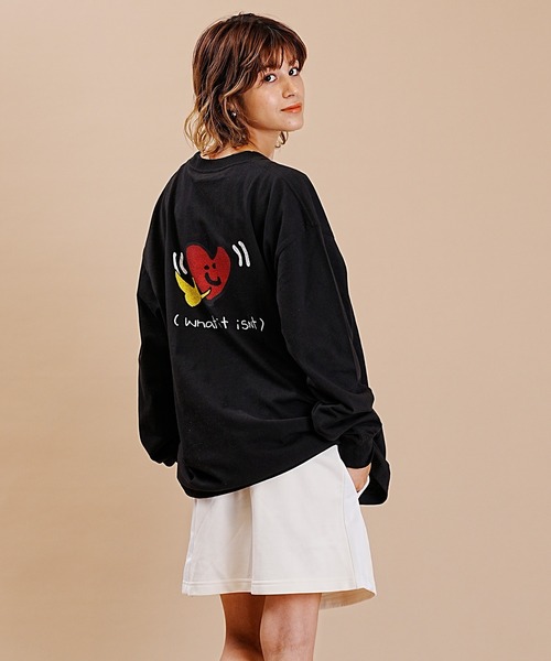 （What it isNt）ART BY MARKGONZALES（ワットイットイズント）の「(What it isNt)ART BY MARKGONZALES/ワット イット イズント マークゴンザレス オーバーサイズロンT ロゴロンT バックロゴ ピグメントT DESI 2H7-63394（Tシャツ/カットソー・レディース・ブラック/チャコールグレー/ライトグレー・L/M）」の14枚目の写真