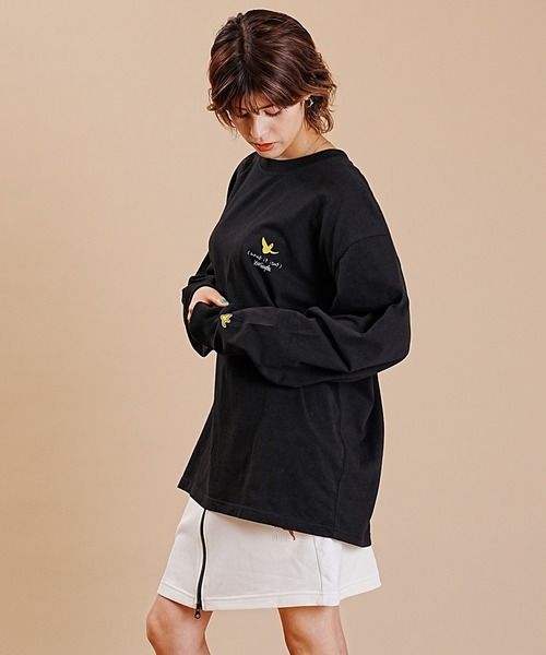 （What it isNt）ART BY MARKGONZALES（ワットイットイズント）の「(What it isNt)ART BY MARKGONZALES/ワット イット イズント マークゴンザレス オーバーサイズロンT ロゴロンT バックロゴ ピグメントT DESI 2H7-63394（Tシャツ/カットソー・レディース・ブラック/チャコールグレー/ライトグレー・L/M）」の13枚目の写真