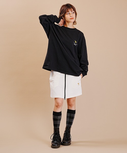 （What it isNt）ART BY MARKGONZALES（ワットイットイズント）の「(What it isNt)ART BY MARKGONZALES/ワット イット イズント マークゴンザレス オーバーサイズロンT ロゴロンT バックロゴ ピグメントT DESI 2H7-63394（Tシャツ/カットソー・レディース・ブラック/チャコールグレー/ライトグレー・L/M）」の15枚目の写真