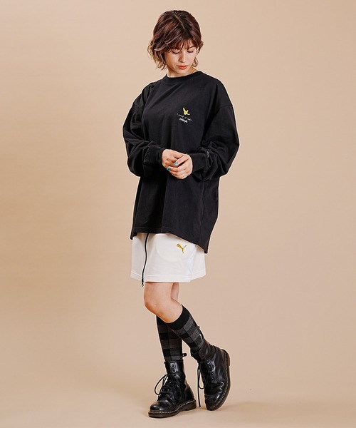 （What it isNt）ART BY MARKGONZALES（ワットイットイズント）の「(What it isNt)ART BY MARKGONZALES/ワット イット イズント マークゴンザレス オーバーサイズロンT ロゴロンT バックロゴ ピグメントT DESI 2H7-63394（Tシャツ/カットソー・レディース・ブラック/チャコールグレー/ライトグレー・L/M）」の16枚目の写真