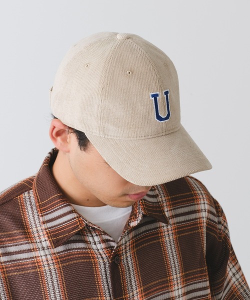 UNIVERSAL OVERALL（ユニバーサルオーバーオール）の「【UNIVERSAL OVERALL】別注コーデュロイロゴキャップ（キャップ・メンズ・アイボリー/サックスブルー/ピンク/ブラック・ONE SIZE）」の15枚目の写真