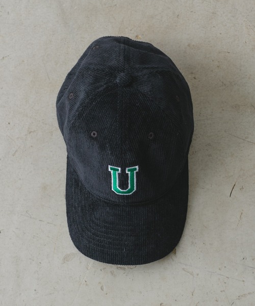 UNIVERSAL OVERALL（ユニバーサルオーバーオール）の「【UNIVERSAL OVERALL】別注コーデュロイロゴキャップ（キャップ・メンズ・アイボリー/サックスブルー/ピンク/ブラック・ONE SIZE）」の12枚目の写真