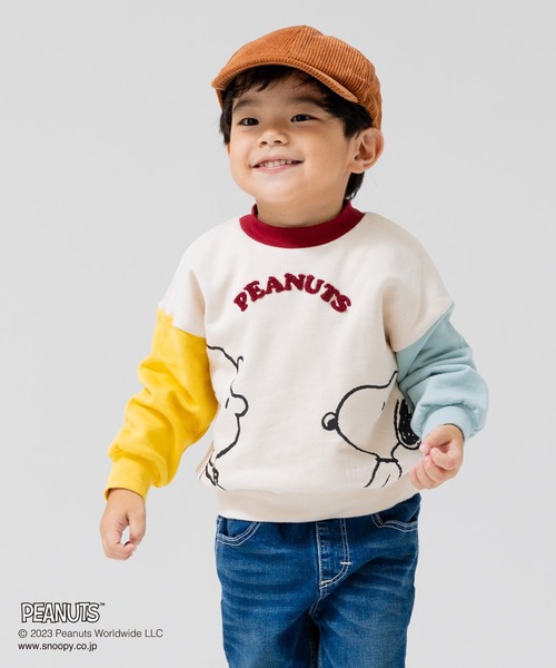 JAM & LINK（ジャムアンドリンク）の「PEANUTS / ピーナッツ スヌーピー トレーナー（スウェット・キッズ・A/E/D/C/F/B・110cm/80ｃｍ/100cm/90cm/140cm/120cm/130cm）」の4枚目の写真