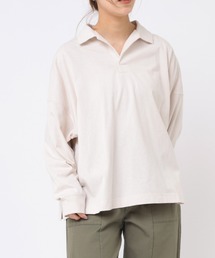 M2095 21/-OE天竺スキッパープルオーバー