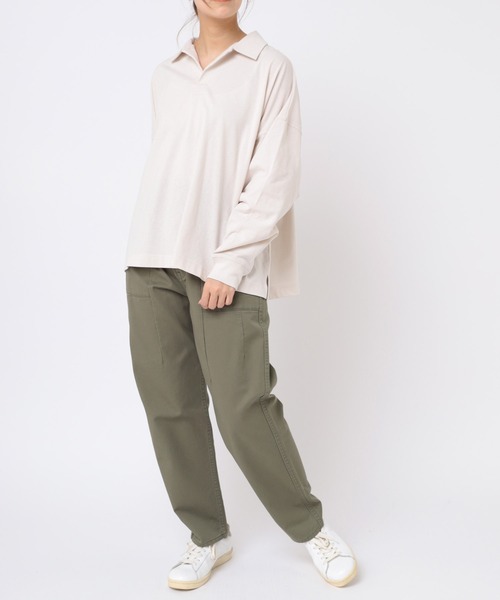 RNA-N(アールエヌエーエヌ)の「M2095 21/-OE天竺スキッパープルオーバー(Tシャツ/カットソー・レディース・ブラック/キナリ/オレンジ・MEDIUM)」の21枚目の写真