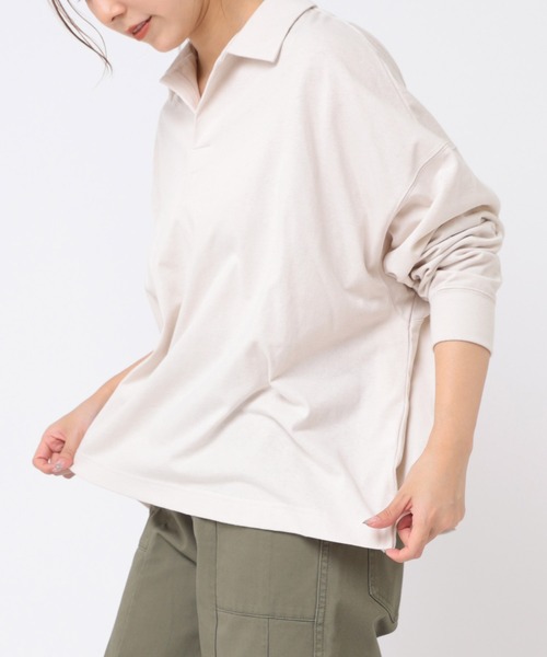 RNA-N(アールエヌエーエヌ)の「M2095 21/-OE天竺スキッパープルオーバー(Tシャツ/カットソー・レディース・ブラック/キナリ/オレンジ・MEDIUM)」の20枚目の写真