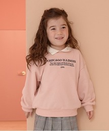 Lycee mine | 【表コットン毛玉バイバイ】衿付きロゴ刺しゅうスウェット(スウェット)