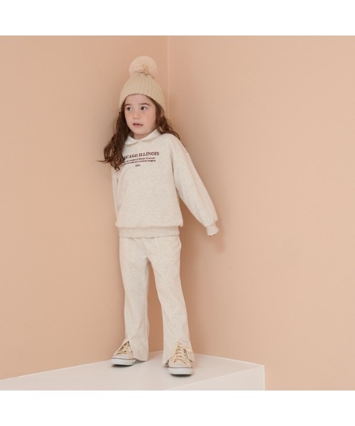 Lycee mine（リセマイン）の「【表コットン毛玉バイバイ】衿付きロゴ刺しゅうスウェット（スウェット・キッズ・ネイビー/ピンク/オートミール/ダークグリーン・150cm/130cm/110cm/100cm/140cm/120cm）」の9枚目の写真