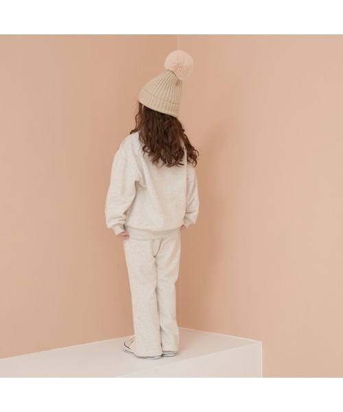 Lycee mine（リセマイン）の「【表コットン毛玉バイバイ】衿付きロゴ刺しゅうスウェット（スウェット・キッズ・ネイビー/ピンク/オートミール/ダークグリーン・150cm/130cm/110cm/100cm/140cm/120cm）」の10枚目の写真