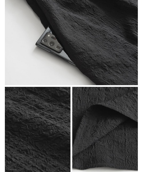 Re:EDIT（リエディ）の「[神山まりあさん着用][低身長サイズ有]カットジャガードキャミワンピース（ジャンパースカート・レディース・ブラック・SHORT/LARGE/MEDIUM）」の13枚目の写真