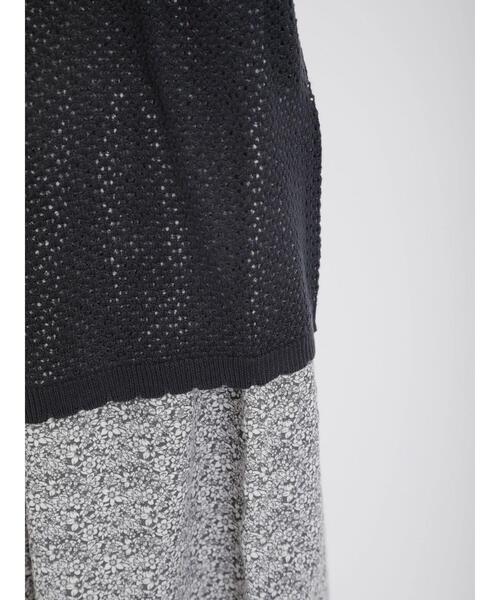 Samansa Mos2（サマンサ モスモス）の「バイカラースカラップVネックカーディガン（カーディガン/ボレロ・レディース・キナリ/モカ/チャコールグレー/ベージュ・F）」の16枚目の写真