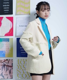 miette | ﾂｲｰﾄﾞ切替ﾌﾘﾝｼﾞﾃｰﾗｰﾄﾞｼﾞｬｹｯﾄ(テーラードジャケット)