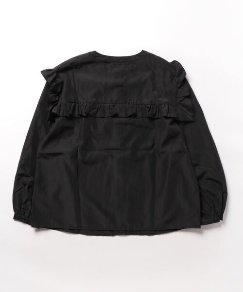 fort point(フォーポイント)の「【FORT POINT/フォートポイント】フリル切替 ノーカラー ブラウス シャツ(シャツ/ブラウス・レディース・オフホワイト/ブラック・MEDIUM)」の3枚目の写真