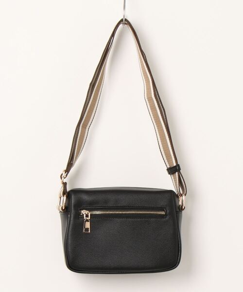 clear（クリア）の「配色ショルダーポシェット（ショルダーバッグ・レディース・アイボリー/ブラック/キャメル・F）」の4枚目の写真