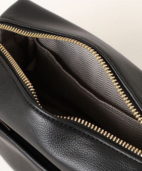 clear（クリア）の「配色ショルダーポシェット（ショルダーバッグ・レディース・アイボリー/ブラック/キャメル・F）」の6枚目の写真