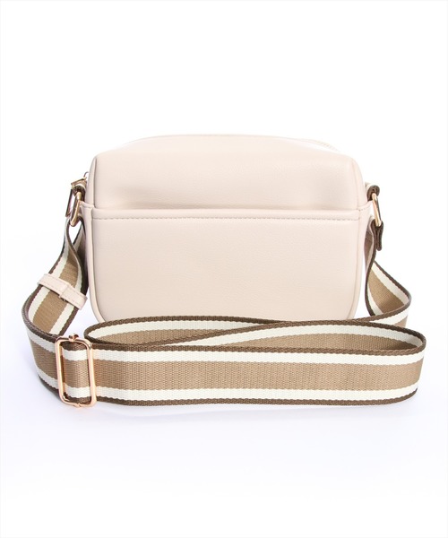 clear（クリア）の「配色ショルダーポシェット（ショルダーバッグ・レディース・アイボリー/ブラック/キャメル・F）」の2枚目の写真