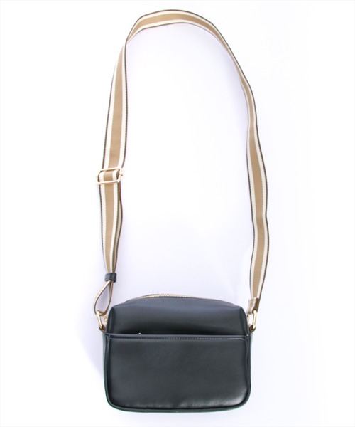 clear（クリア）の「配色ショルダーポシェット（ショルダーバッグ・レディース・アイボリー/ブラック/キャメル・F）」の14枚目の写真