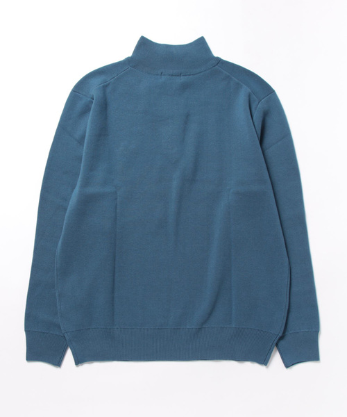 CONVERSE（コンバース）の「【CONVERSE/コンバース】ミラノリブ ハーフジップ　セーター 　マシンウォッシャブル 　イージーケア　フロントジップ　モックネック　ハイネック　ワンポイント刺繍（ニット/セーター・メンズ・グレー/ブルー/オフホワイト・LARGE/MEDIUM/X-LARGE）」の4枚目の写真