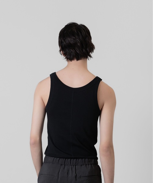 ATTACHMENT（アタッチメント）の「スビンコットン リブタンクトップ / SVIN CO RIB TANK TOP（タンクトップ・メンズ・ホワイト/ブラック/グレー・3/1/2/4）」の9枚目の写真