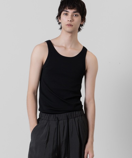 ATTACHMENT（アタッチメント）の「スビンコットン リブタンクトップ / SVIN CO RIB TANK TOP（タンクトップ・メンズ・ホワイト/ブラック/グレー・3/1/2/4）」の17枚目の写真