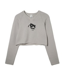 X-girl | EYE GRAPHIC COMPACT KNIT TOP(ニット/セーター)