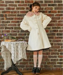 axes femme POETIQUE | ファー襟ガーリーコート(ステンカラーコート)