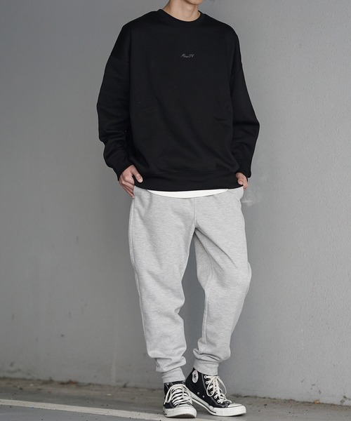 MinoriTY（マイノリティ）の「【MinoriTY】毛玉ができないスウェットジョガーパンツ メンズ スウェットパンツ テーパードパンツ ルーズフィット（スウェットパンツ・メンズ・ブラック/カーキ/パープル/オートミール/チェック/杢グレー・S/M/L/XL）」の12枚目の写真
