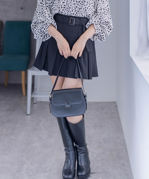 clear（クリア）の「スクエアショルダーバッグ（ショルダーバッグ・レディース・ピンク/ブラウン/ブラック/オフホワイト・F）」の13枚目の写真