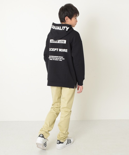 GLAZOS（グラソス）の「【毛玉になりにくい/しっかり素材】裏毛・フードプリントパーカー（その他トップス・キッズ・オートミール/カーキ/ライトブルー/ブラック・160cm/170cm/130cm/140cm/150cm）」の5枚目の写真