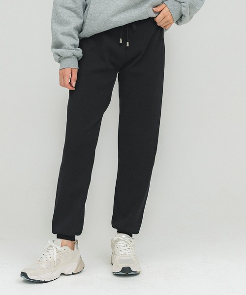 coca(coca)(コカ)の「ニットジョガーパンツ(その他パンツ・レディース・ブラック/チャコール・L/M)」の1枚目の写真