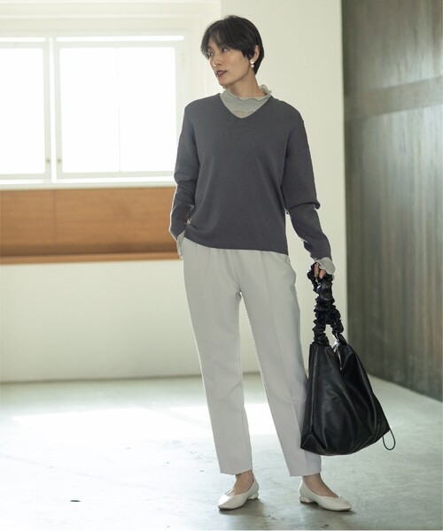 OPAQUE.CLIP（オペークドットクリップ）の「◆【2WAY／A4サイズ対応】フェイクレザードロストフリルハンドルショルダー（ショルダーバッグ・レディース・シルバー/ブラック/アイボリー・00）」の16枚目の写真