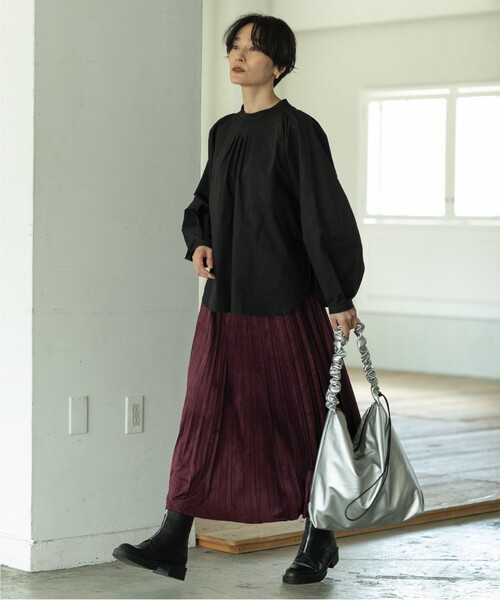 OPAQUE.CLIP（オペークドットクリップ）の「◆【2WAY／A4サイズ対応】フェイクレザードロストフリルハンドルショルダー（ショルダーバッグ・レディース・シルバー/ブラック/アイボリー・00）」の22枚目の写真