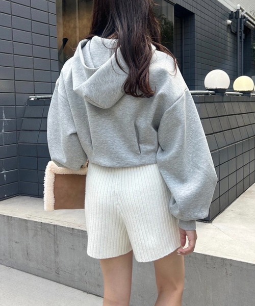 one after another NICE CLAUP(ワンアフターアナザーナイスクラップ)の「リブニットショートパンツ(その他パンツ・レディース・イエロー/オフホワイト/グレー・FREE)」の20枚目の写真