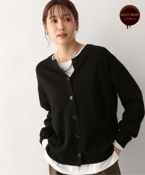 GLOBAL WORK(グローバルワーク)の「メルティクルーカーディガン/906671(カーディガン/ボレロ・レディース・ベージュ系その他3/ブルー系その他7/アイボリー/ブラック/グレー系その他/ブラック×ホワイト/ボルドー・LARGE/MEDIUM)」の3枚目の写真