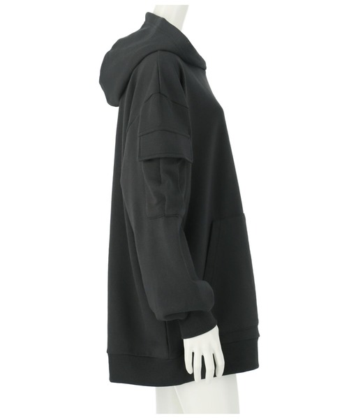 ANAP GｉRL（アナップガール）の「R+SBIGスウェットフード付きトップス（パーカー・キッズ・ベージュ/スミクロ・XS/S/M）」の17枚目の写真