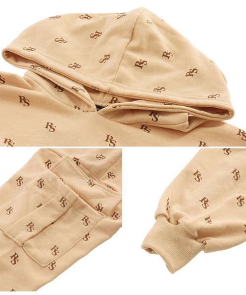 ANAP GｉRL（アナップガール）の「R+SBIGスウェットフード付きトップス（パーカー・キッズ・ベージュ/スミクロ・XS/S/M）」の19枚目の写真