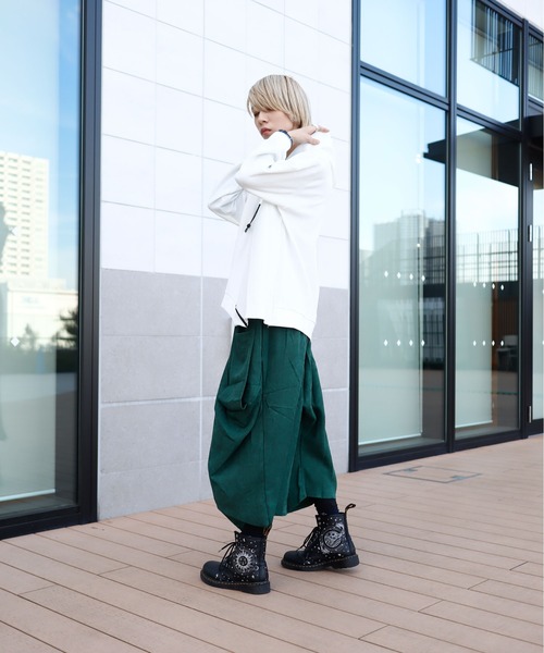 rovtski（ロフトスキー）の「フェイクスエード変形パンツ（その他パンツ・レディース・ブラック/レッド/テラコッタ/グリーン・FREE）」の7枚目の写真