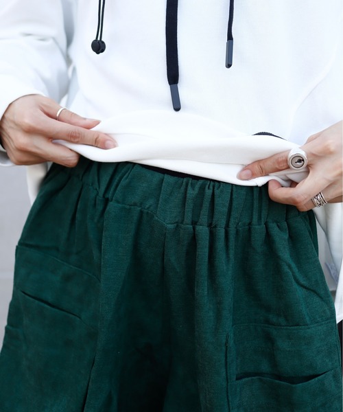 rovtski（ロフトスキー）の「フェイクスエード変形パンツ（その他パンツ・レディース・ブラック/レッド/テラコッタ/グリーン・FREE）」の14枚目の写真