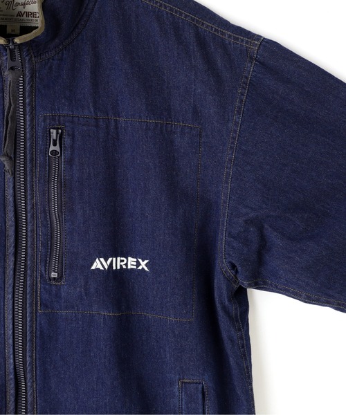 AVIREX（アヴィレックス）の「《WEB&DEPOT限定》DENIM STAND BLOUSON / デニム スタンド ブルゾン / AVIREX / アヴィレックス（デニムジャケット・メンズ・ブラック/インディゴブルー・MEDIUM/LARGE/X-LARGE/XX-LARGE）」の7枚目の写真
