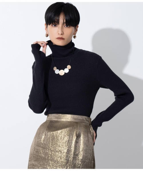 Settimissimo（セッティミッシモ）の「リブフィンガーホールタートルニット（ニット/セーター・レディース・レッド/ブラック/ブルー/グリーン・FREE）」の15枚目の写真