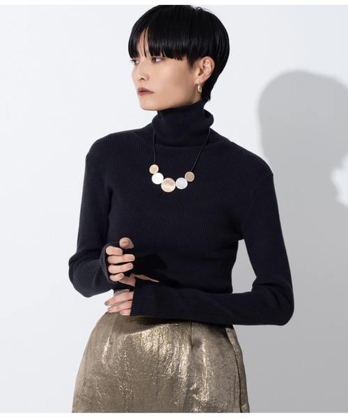 Settimissimo（セッティミッシモ）の「リブフィンガーホールタートルニット（ニット/セーター・レディース・レッド/ブラック/ブルー/グリーン・FREE）」の14枚目の写真