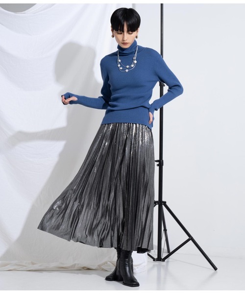 Settimissimo（セッティミッシモ）の「リブフィンガーホールタートルニット（ニット/セーター・レディース・レッド/ブラック/ブルー/グリーン・FREE）」の10枚目の写真