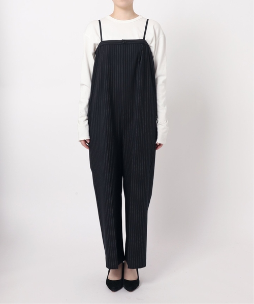 SLOBE IENA（スローブイエナ）の「《追加》ツイルトロアイラインサロペ（サロペット/オーバーオール・レディース・グレー/ダークブルー・FREE）」の12枚目の写真