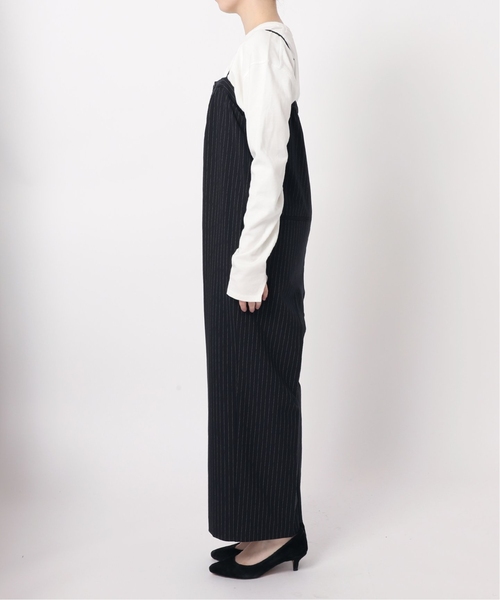 SLOBE IENA（スローブイエナ）の「《追加》ツイルトロアイラインサロペ（サロペット/オーバーオール・レディース・グレー/ダークブルー・FREE）」の13枚目の写真