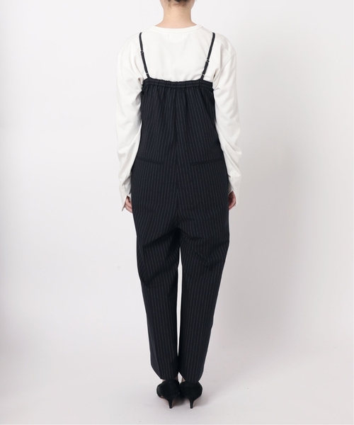 SLOBE IENA（スローブイエナ）の「《追加》ツイルトロアイラインサロペ（サロペット/オーバーオール・レディース・グレー/ダークブルー・FREE）」の14枚目の写真