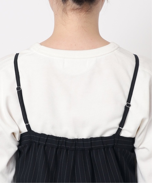 SLOBE IENA（スローブイエナ）の「《追加》ツイルトロアイラインサロペ（サロペット/オーバーオール・レディース・グレー/ダークブルー・FREE）」の16枚目の写真